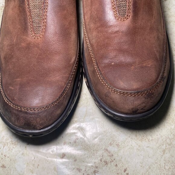 Born Brown Leather Slip-On Loafers Boho Cottagecore Comfort Casual Shoes - Picture 3 of 8